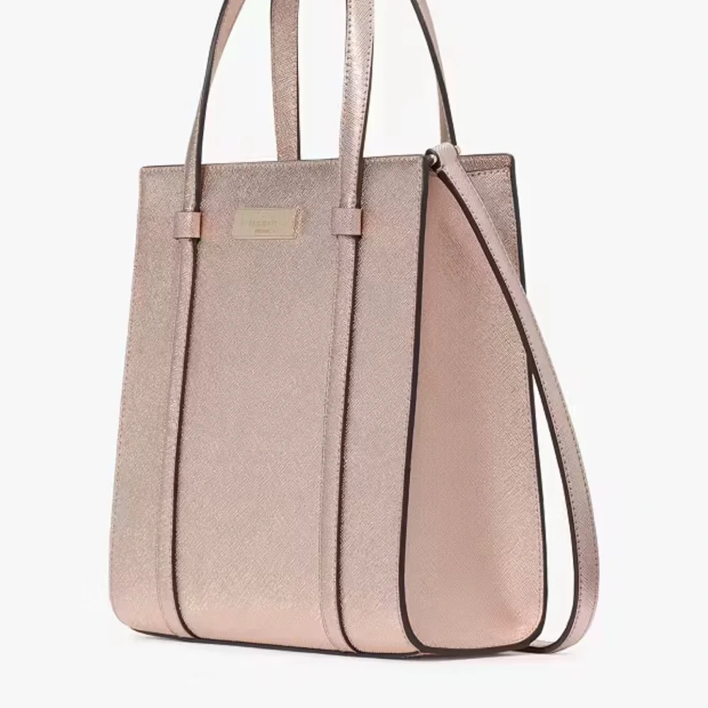 Kate Spade Kenzie Limited Edition Metallic Small Tote Rose Gold